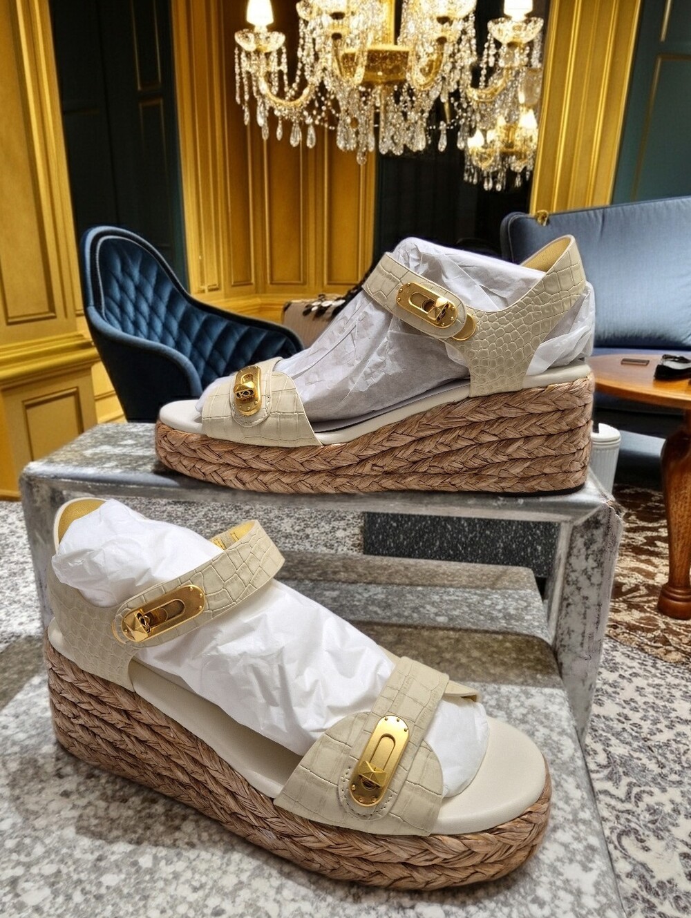Donna Karan New York Cebrina Wedge Sandals Women's Sz 9 Eu 40 🆕️$180